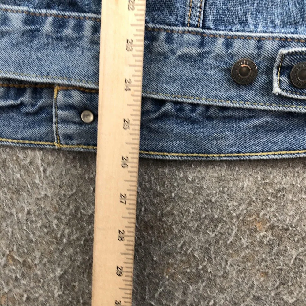 Levis Jacket Mens Large Blue Denim Biker Button Front Western
